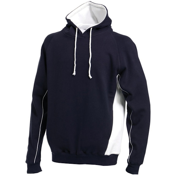 Finden & Hales Herr Kontrast Hoodie 3XL Marinblå/Vit Navy/White 3XL