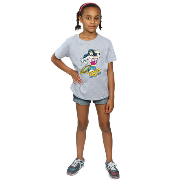 Wonder Woman Girls Lasso bomull T-shirt 5-6 år Sports Grå Sports Grey 5-6 Years