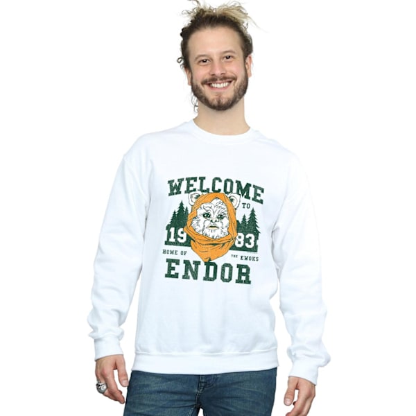 Star Wars Mens Endor Camp Sweatshirt XL Vit White XL