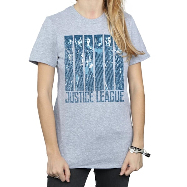 DC Comics Dam/Kvinnor Justice League Film Dubbel Indigo Bomull Sports Grey M