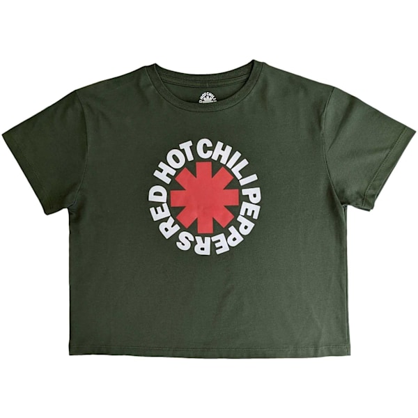 Red Hot Chilli Peppers Dam/Damer Klassisk Asterisk Crop Top Green M