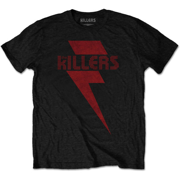 The Killers Unisex Adult Lightning Bolt T-Shirt XXL Svart/Röd Black/Red XXL