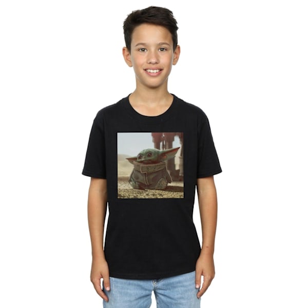 Star Wars Boys The Mandalorian The Child Scene T-Shirt 5-6 år Black 5-6 Years