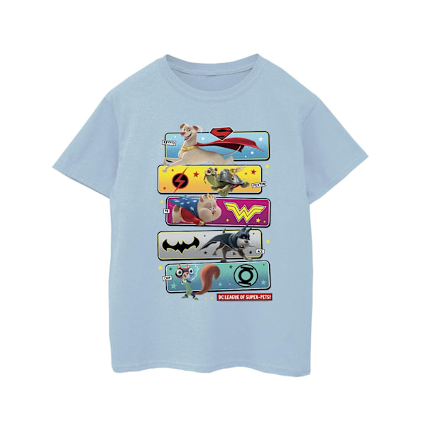 DC Comics Girls DC League Of Super-Pets Character Pose Bomull T-shirt Baby Blue 7-8 Years