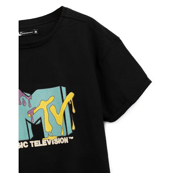 MTV Dam/Kvinnor Glass Crop Top XL Svart Black XL