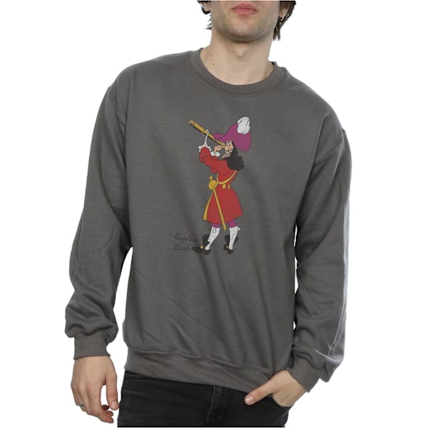 Peter Pan Herr Classic Captain Hook Heather Sweatshirt XXL Char Charcoal XXL