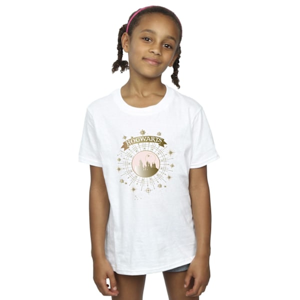 Harry Potter T-shirt för flickor Hogwarts Yule Ball i bomull 7-8 år White 7-8 Years