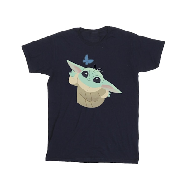 Star Wars The Mandalorian Butterfly Catching T-shirt för män 3XL N Navy Blue 3XL