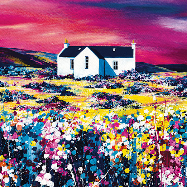 Avril Thomson Smith A Sky Of Pink Inramad Canvas Tavla 85cm x 85 Multicoloured 85cm x 85cm