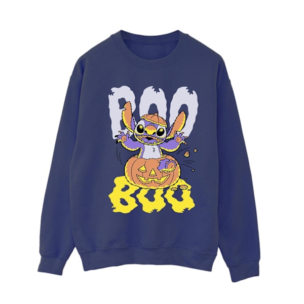 Lilo & Stitch Dam/Kvinnor Boo Pumpa Sweatshirt 4XL Marinblå Navy Blue 4XL