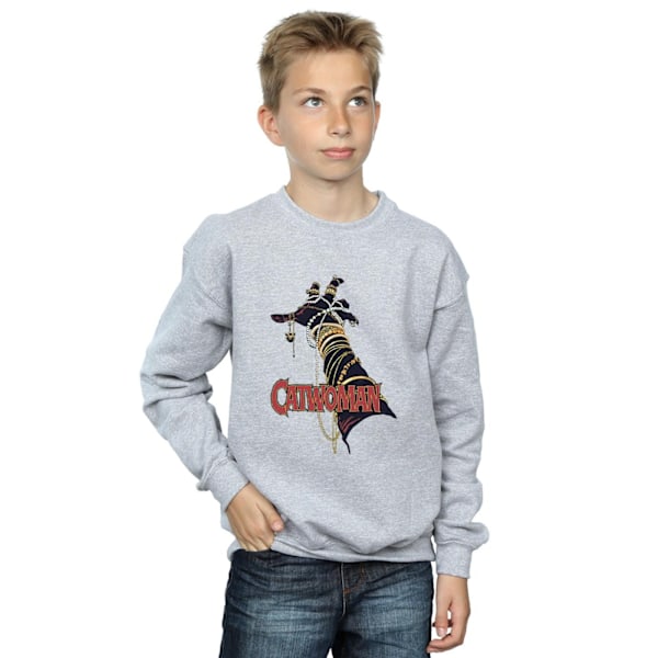 DC Comics Boys Batman Catwoman Friday Sweatshirt 5-6 år Spor Sports Grey 5-6 Years