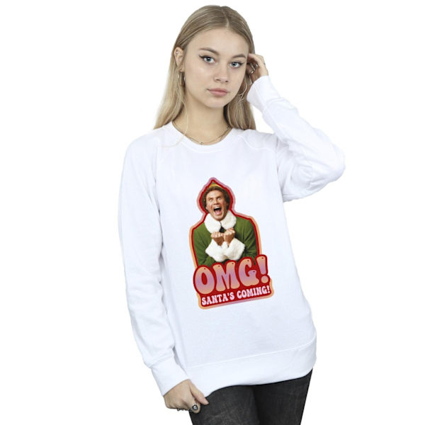 Elf Dam/Damer Jultomten Kommer Sweatshirt S Vit White S