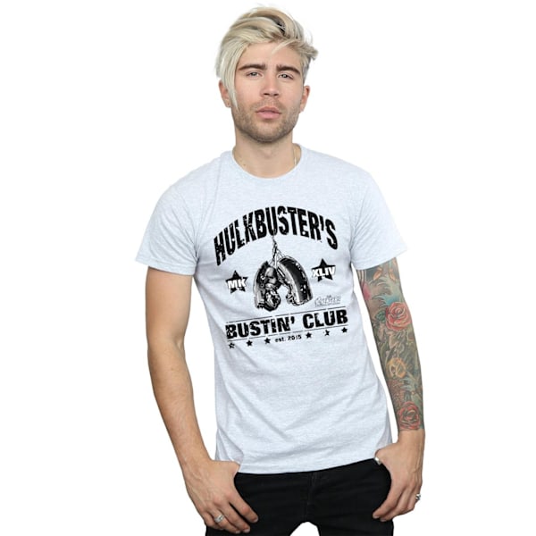 Marvel Mens Iron Man Hulkbuster´s Bustin´ Club T-Shirt L Sports Sports Grey L