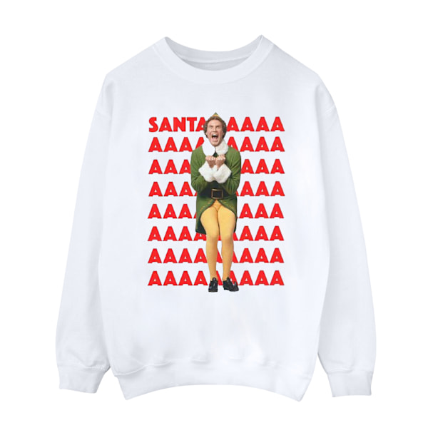 Elf Herr Buddy Santa Scream Sweatshirt M Vit White M