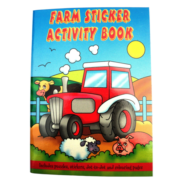 Farm Activity Book (Pack of 8) One Size Flerfärgad Multicoloured One Size