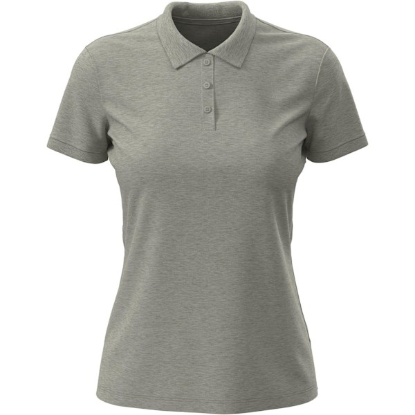 Stedman Dam/Dam Lux Bomull Pikétröja 10 UK Gråmelerad Grey Heather 10 UK