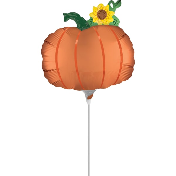 Amscan Luxe Satin Pumpkin Folie Ballong One Size Orange/Grön/Ye Orange/Green/Yellow One Size