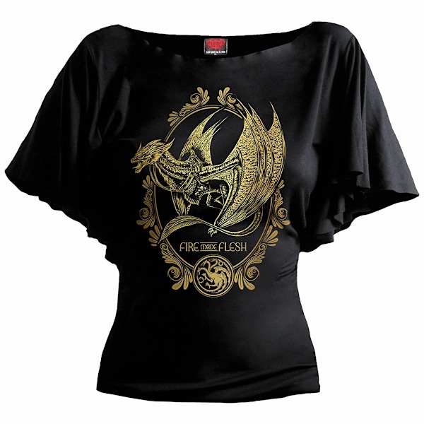 Spiral Direct Dam/Damer Filigree House Of The Dragon Kortärmad T-Shirt S Svart Black S