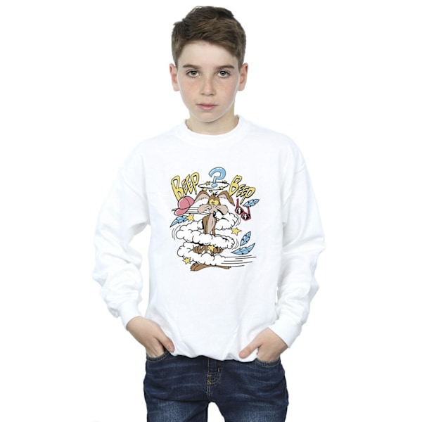 Looney Tunes Boys Coyote Daze Sweatshirt 7-8 år Vit White 7-8 Years