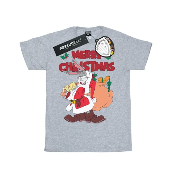 Looney Tunes Herr Santa Bugs Bunny T-shirt M Sports Grey Sports Grey M
