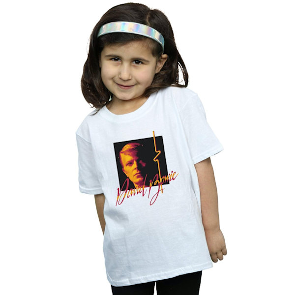 David Bowie Girls Photo Angle 90-talets Bomull T-shirt 7-8 år Vit White 7-8 Years