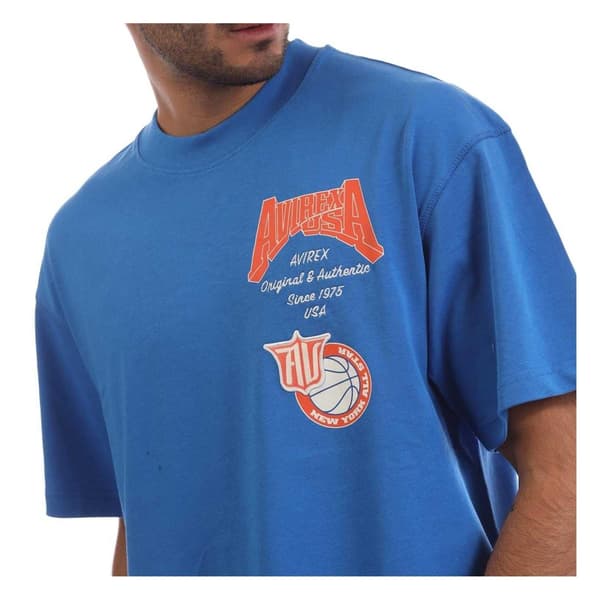 Avirex Herr Mccarren Oversized T-shirt M Blå Blue M