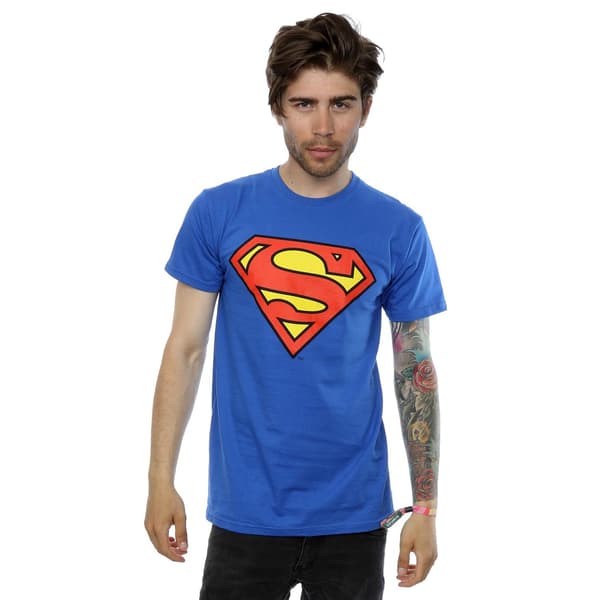 DC Comics Herr Superman Logotyp T-shirt M Kungsblå Royal Blue M