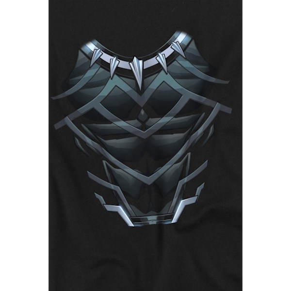 Black Panther Barn/Kids Kostym T-shirt 5-6 År Svart Black 5-6 Years