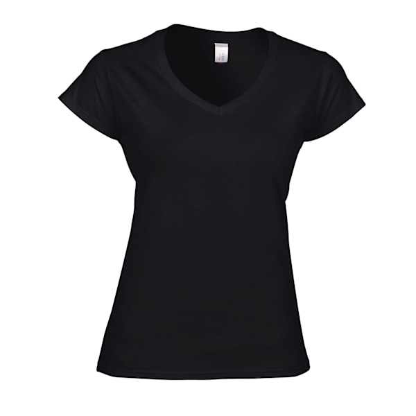 Gildan Dam/Dam Soft Style V-halsad T-shirt M Svart Black M