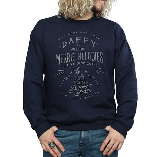 Looney Tunes Herr Daffy Duck Despicable Sweatshirt M Marinblå Navy Blue M