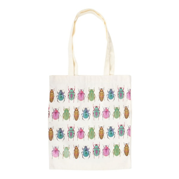 Something Different Beetle Polycotton Tote Bag One Size Vit/M White/Multicoloured One Size