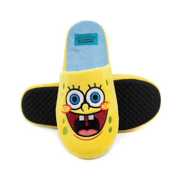 SpongeBob SquarePants Unisex Vuxen Kontrasttofflor 11 UK-12 UK Yellow/Blue 11 UK-12 UK