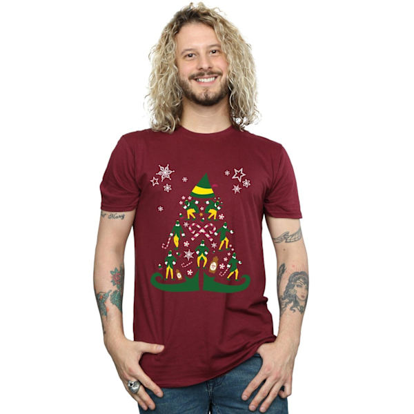 Elf Julgran T-shirt M Burgundy Burgundy M