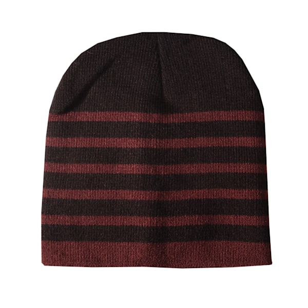 Herrrandig mössa i grått/rött, en storlek Grey/Maroon One SIze