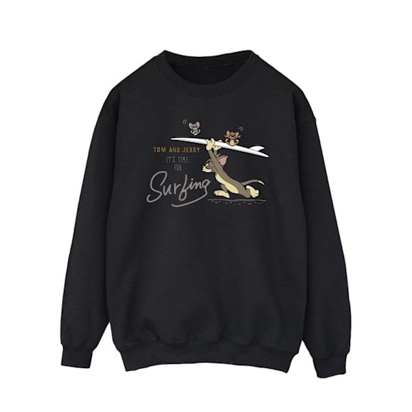 Tom And Jerry Herr It´s Time For Surfing Sweatshirt S Svart Black S