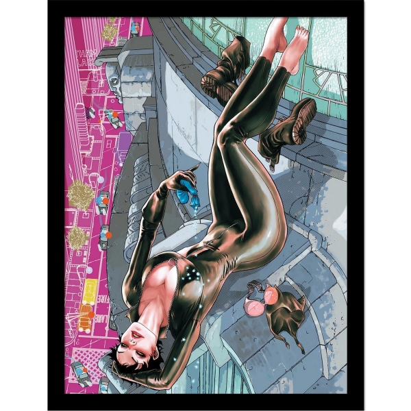Batman Catwoman Around Comic Cover Print 30cm x 40cm Multicolou Multicoloured 30cm x 40cm