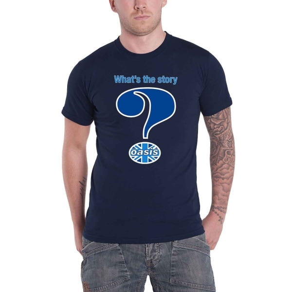 Oasis Unisex Vuxen Frågetecken T-Shirt XXL Marinblå Navy XXL