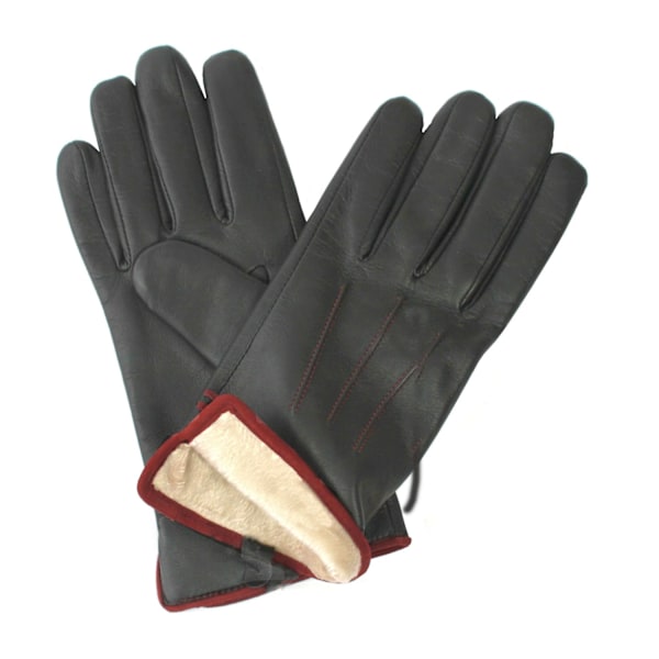 Eastern Counties Leather Charles Läderhandskar Herr M Svart/Bu Black/Burgundy M