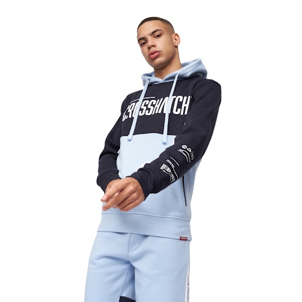 Crosshatch Mens Compounds Hoodie S Marinblå/Ljusblå Navy/Light Blue S