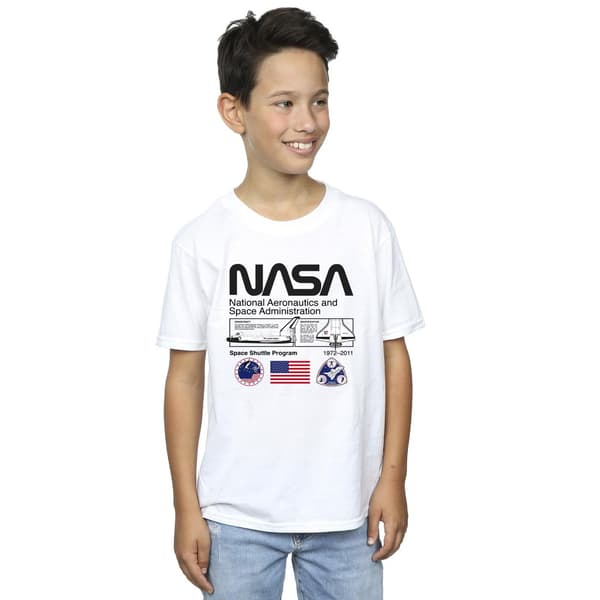 NASA Pojkar Space Admin T-shirt 3-4 år Vit White 3-4 Years