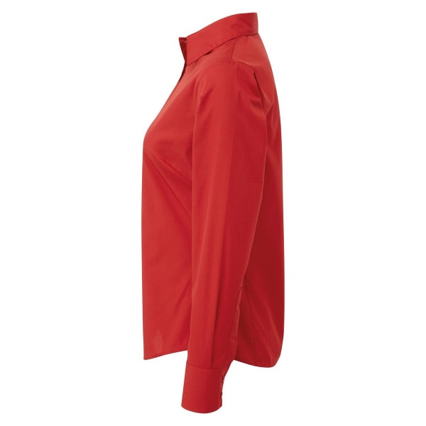 Premier dam/dam långärmad skjorta 30 UK Röd Red 30 UK