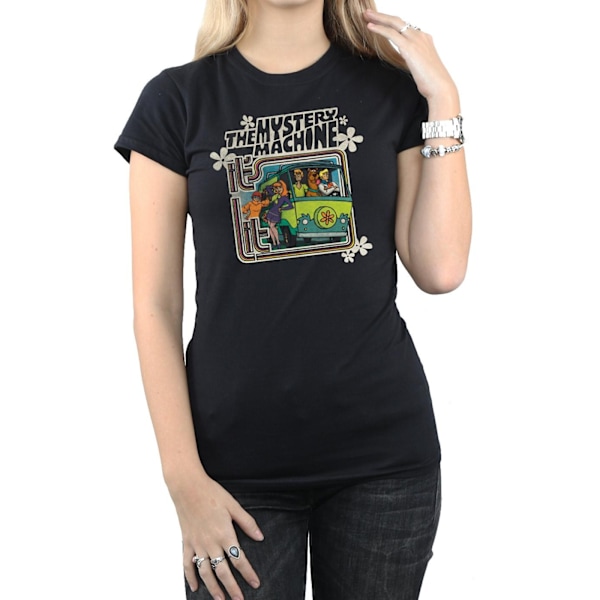 Scooby Doo Dam/Kvinnor The Mystery Machine Bomull T-shirt L B Black L