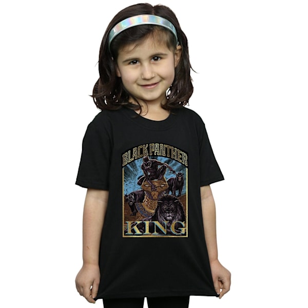 Marvel Girls Black Panther Homage Bomull T-shirt 12-13 år Svart Black 12-13 Years