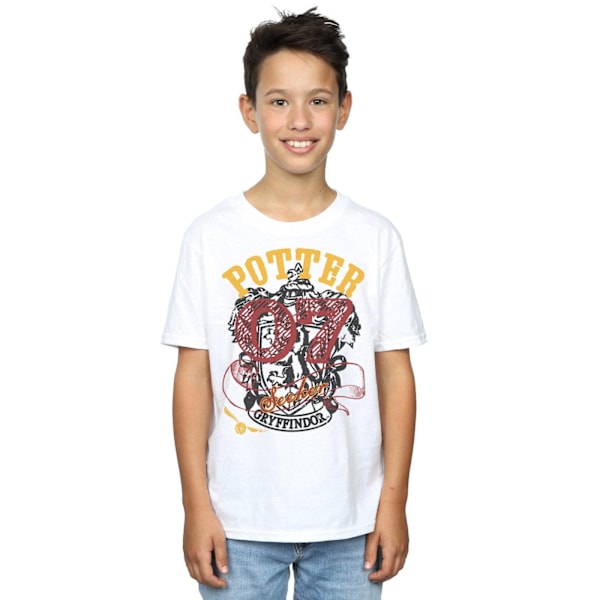 Harry Potter Pojkar Gryffindor Seeker T-shirt 9-11 år Vit White 9-11 Years