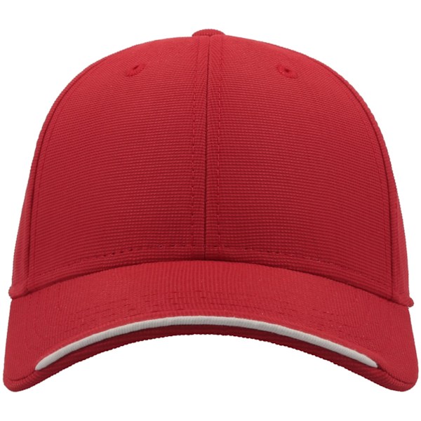 Atlantis Estoril 6 Panel Jacquard Recycled Baseball Cap One Size Red One Size