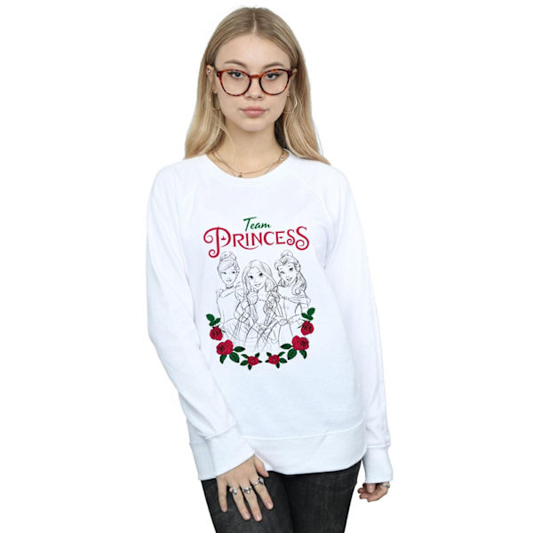 Disney Princess Dam sweatshirt för kvinnor/damer med blommor, S, vit White S