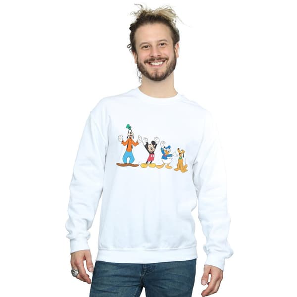 Disney Herr Mickey Mouse Vänner Sweatshirt L Vit White L