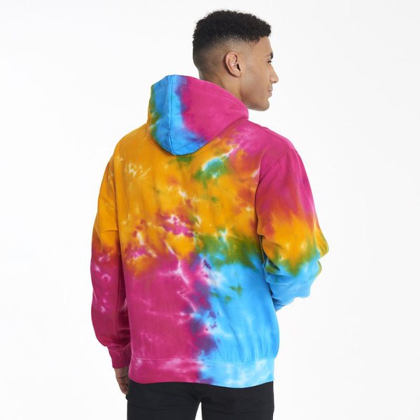 Colortone Unisex Rainbow Tie Dye Pullover Hoodie S Multi Rainbo Multi Rainbow S