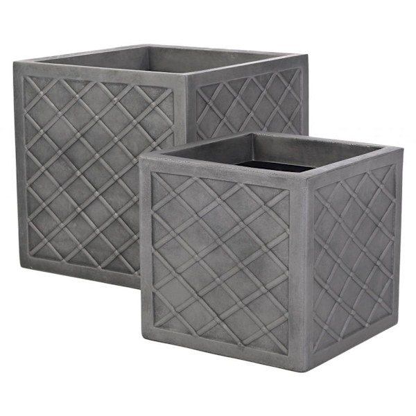 Sankey Lazio Planters (Set om 2) One Size Pewter Pewter One Size
