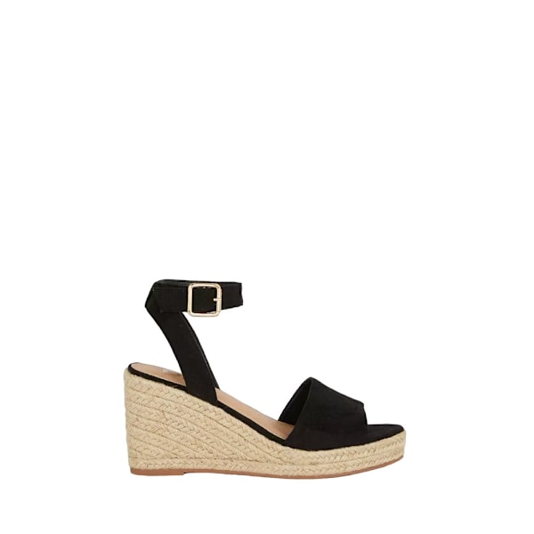 Dorothy Perkins Dam/Kvinnor Rebekah Peep Toe Wedge 4 UK Svart Black 4 UK